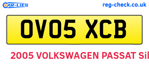 OV05XCB are the vehicle registration plates.