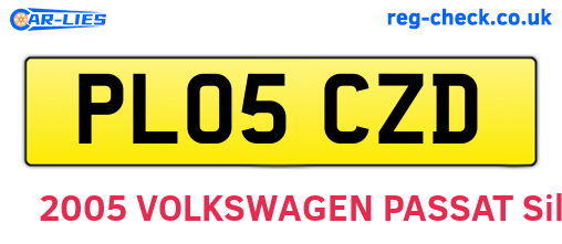 PL05CZD are the vehicle registration plates.