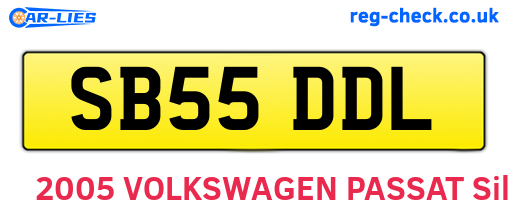 SB55DDL are the vehicle registration plates.