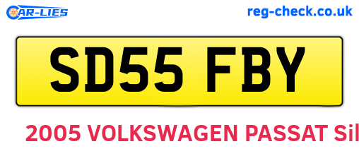 SD55FBY are the vehicle registration plates.