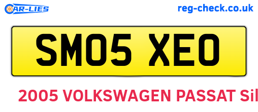SM05XEO are the vehicle registration plates.