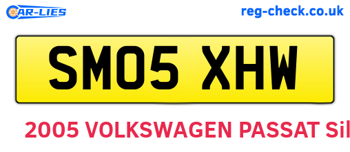SM05XHW are the vehicle registration plates.