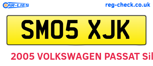 SM05XJK are the vehicle registration plates.