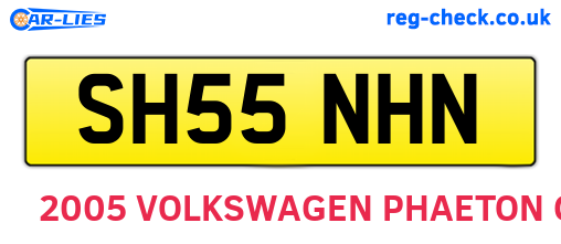 SH55NHN are the vehicle registration plates.
