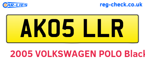 AK05LLR are the vehicle registration plates.
