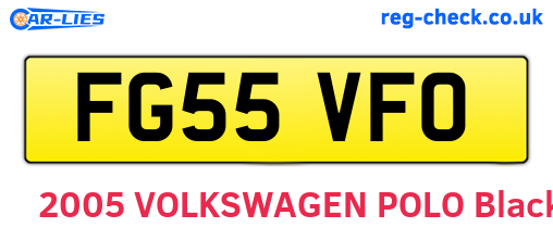 FG55VFO are the vehicle registration plates.
