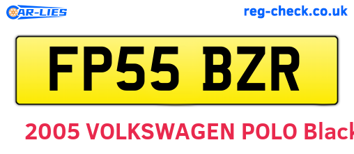 FP55BZR are the vehicle registration plates.
