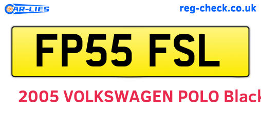 FP55FSL are the vehicle registration plates.
