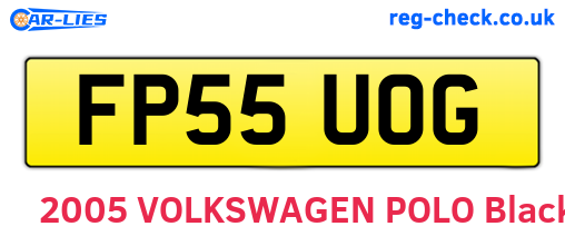 FP55UOG are the vehicle registration plates.