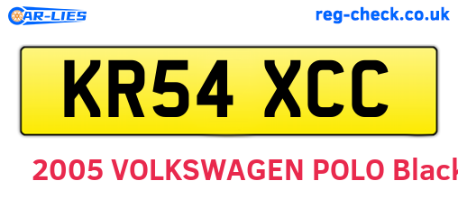 KR54XCC are the vehicle registration plates.