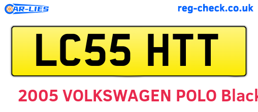 LC55HTT are the vehicle registration plates.