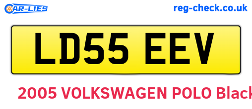 LD55EEV are the vehicle registration plates.
