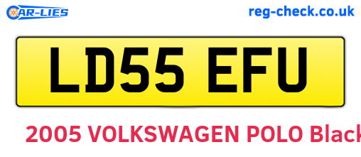 LD55EFU are the vehicle registration plates.