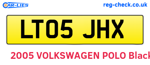 LT05JHX are the vehicle registration plates.