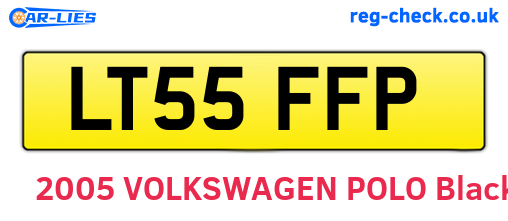 LT55FFP are the vehicle registration plates.