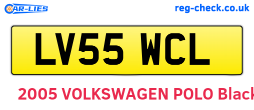 LV55WCL are the vehicle registration plates.