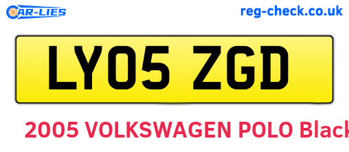 LY05ZGD are the vehicle registration plates.