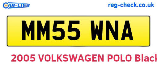 MM55WNA are the vehicle registration plates.