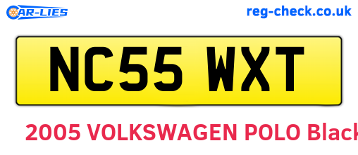 NC55WXT are the vehicle registration plates.
