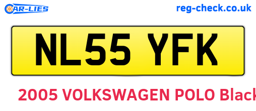 NL55YFK are the vehicle registration plates.