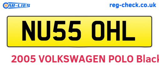 NU55OHL are the vehicle registration plates.