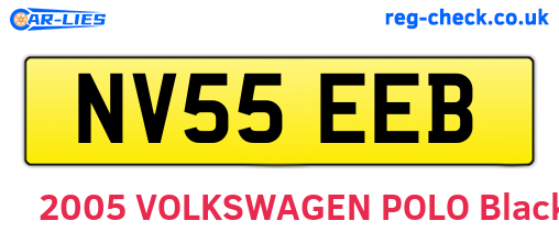 NV55EEB are the vehicle registration plates.