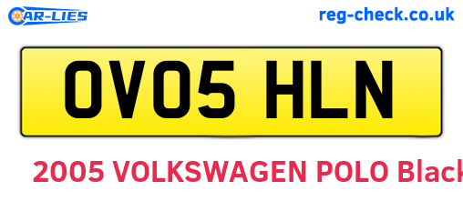 OV05HLN are the vehicle registration plates.