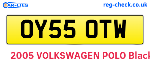 OY55OTW are the vehicle registration plates.
