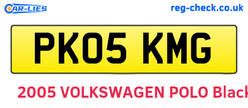 PK05KMG are the vehicle registration plates.