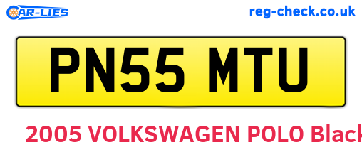 PN55MTU are the vehicle registration plates.