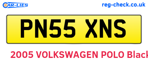 PN55XNS are the vehicle registration plates.