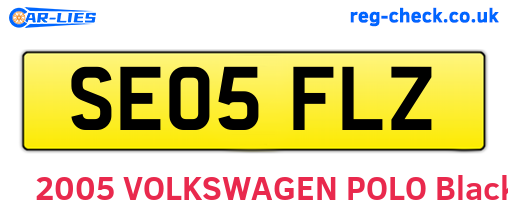 SE05FLZ are the vehicle registration plates.