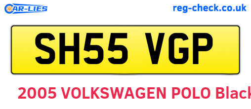 SH55VGP are the vehicle registration plates.