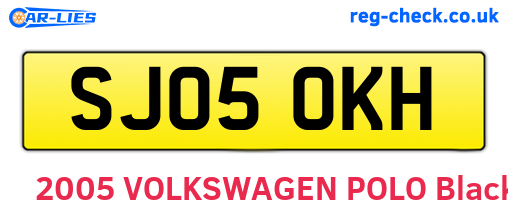 SJ05OKH are the vehicle registration plates.