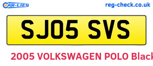 SJ05SVS are the vehicle registration plates.