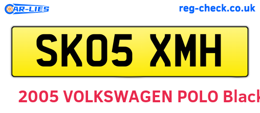 SK05XMH are the vehicle registration plates.