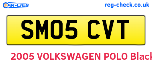 SM05CVT are the vehicle registration plates.