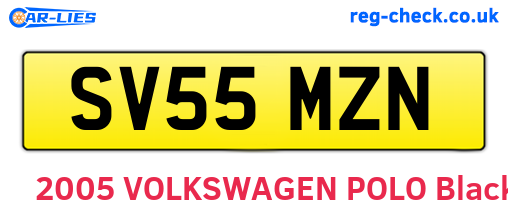 SV55MZN are the vehicle registration plates.