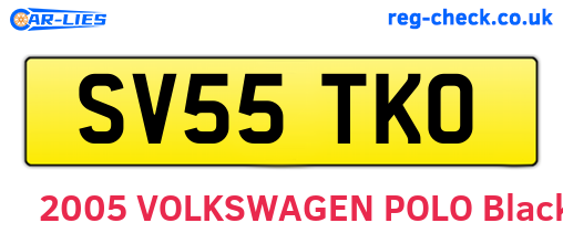 SV55TKO are the vehicle registration plates.