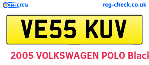 VE55KUV are the vehicle registration plates.