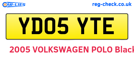 YD05YTE are the vehicle registration plates.