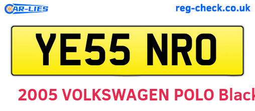 YE55NRO are the vehicle registration plates.