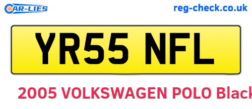 YR55NFL are the vehicle registration plates.