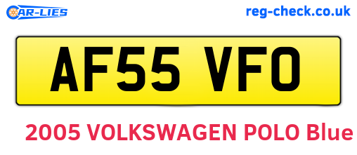 AF55VFO are the vehicle registration plates.