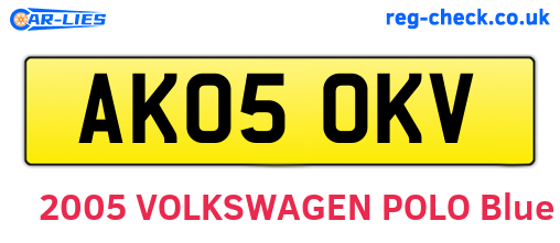 AK05OKV are the vehicle registration plates.