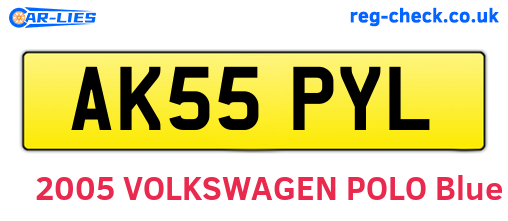 AK55PYL are the vehicle registration plates.