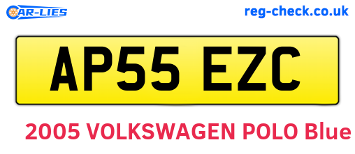AP55EZC are the vehicle registration plates.
