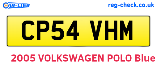 CP54VHM are the vehicle registration plates.