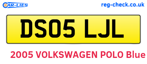 DS05LJL are the vehicle registration plates.