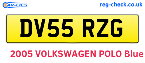 DV55RZG are the vehicle registration plates.